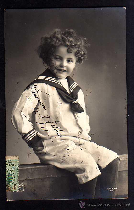 Postales: Antigua postal ni&ntilde;o. Circulada. - Foto 1