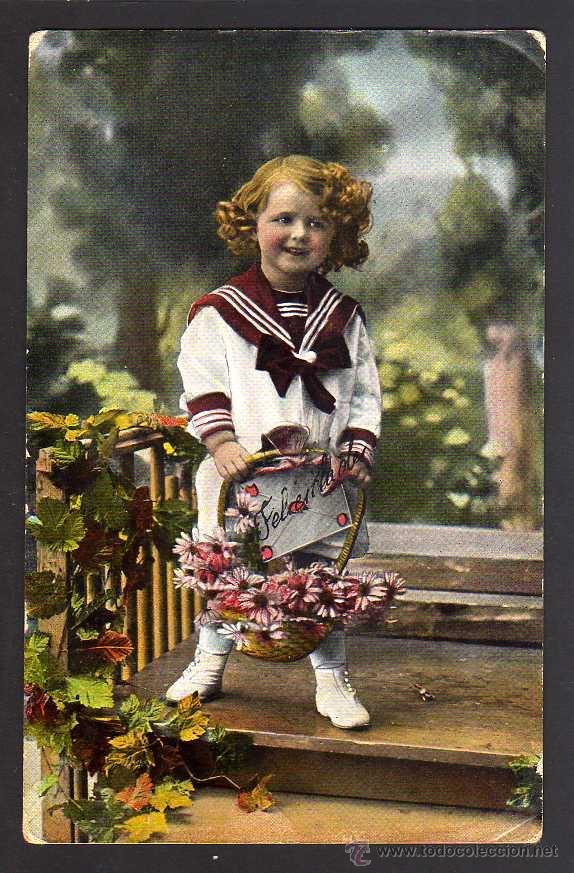 Postales: Antigua postal ni&ntilde;a. Circulada. - Foto 1