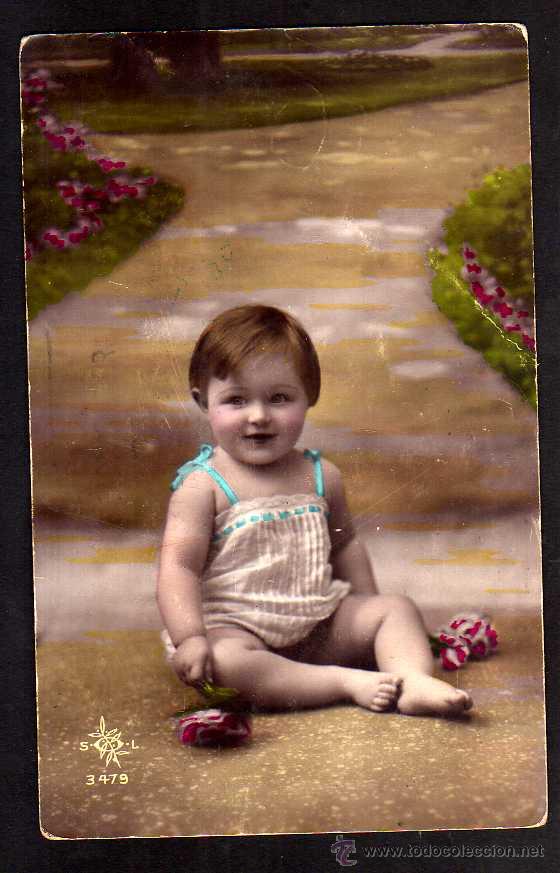 Postales: Antigua postal bebe. Circulada. - Foto 1