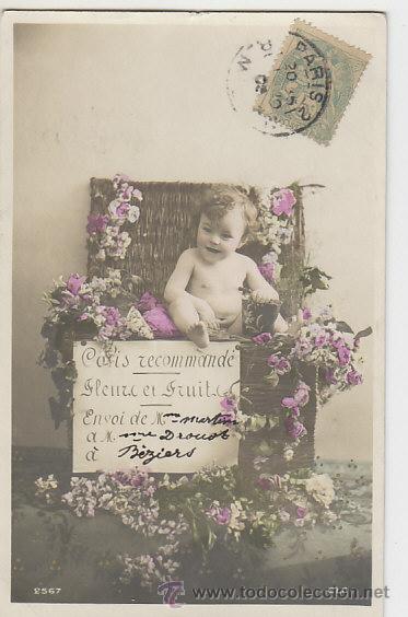 Postales: Beb&eacute;, circulada en 1905 - Foto 1