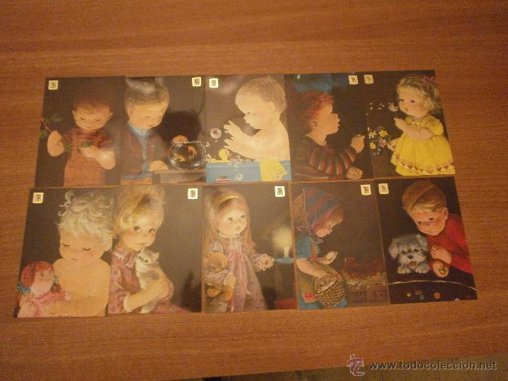 Postales: 10 POSTAL NI&Ntilde;OS NI&Ntilde;AS SIN CIRCULAR - Foto 1
