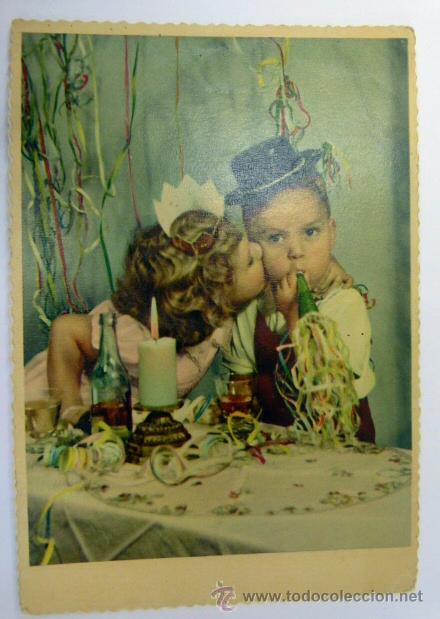 Postales: Vieja postal de ni&ntilde;os - Foto 1