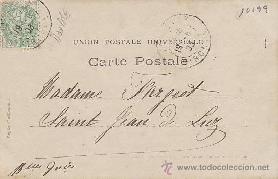 Postales: una ni&ntilde;a, de rayado continuo circulada en 1903 - Foto 2