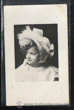 Postales: TARJETA POSTAL DE NI&Ntilde;A CON SOMBRERO. - Foto 1