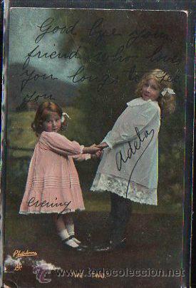 Postales: TARJETA POSTAL DE NI&Ntilde;AS JUGANDO. WE TWO. - Foto 1