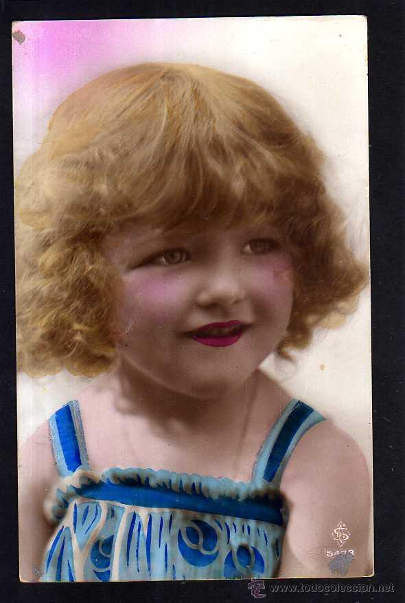 Postales: Antigua postal. Ni&ntilde;a. Circulada - Foto 1