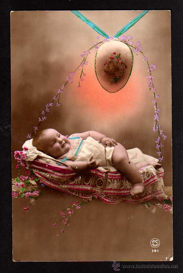 Postales: Antigua postal. Bebe. Circulada 1920 - Foto 1