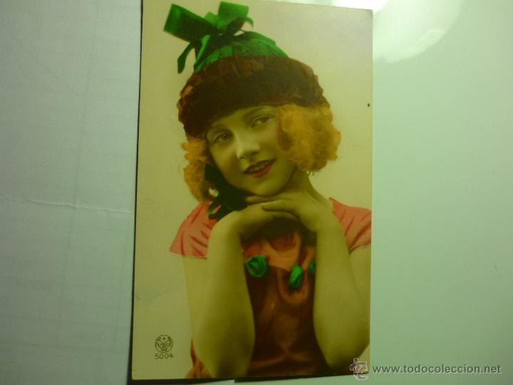 Postales: postal extranjera coloreada -ni&ntilde;a--escrita - Foto 1