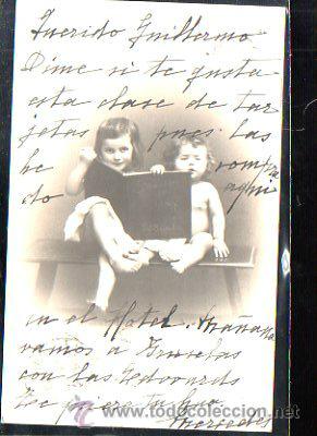 Postales: TARJETA POSTAL INFANTIL. NI&Ntilde;AS CON LIBRO. - Foto 1