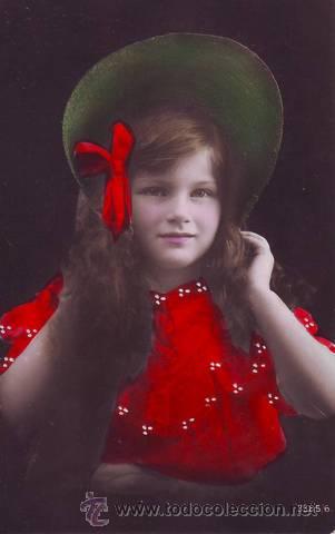 Postales: NI&Ntilde;A CON SOMBRERO Y LAZO. - Foto 1