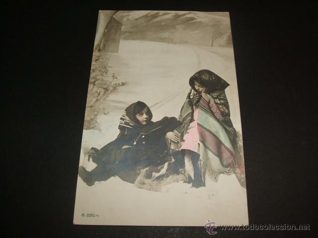 Postales: POSTAL NI&Ntilde;AS EN INVIERNO - Foto 1