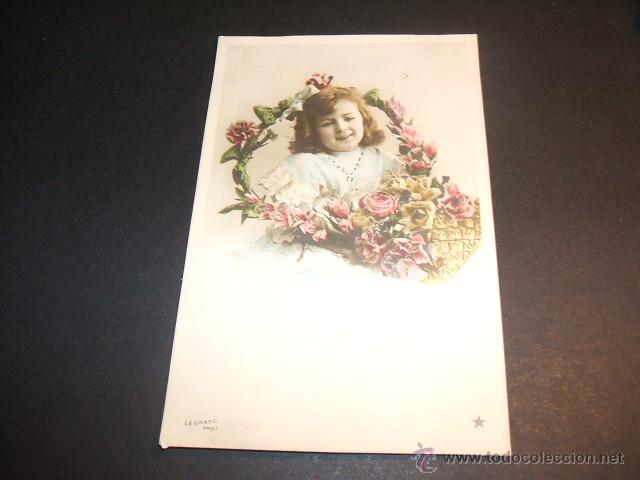 Postales: POSTAL 1908 NI&Ntilde;A CON FLORES - Foto 1