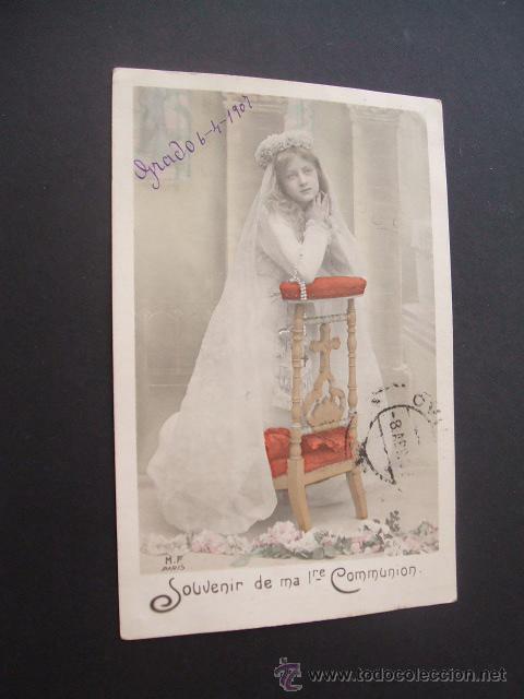 Postales: PRIMERA COMUNION POSTAL 1907 - Foto 1