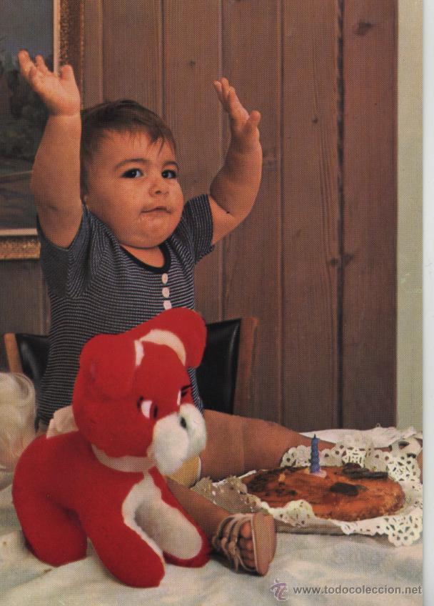 Postales: Postal ni&ntilde;o con tarta - Foto 1