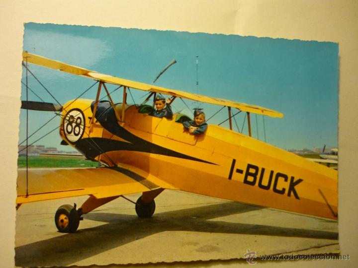 Postales: POSTAL NI&Ntilde;OS EN AVION .-ESCRITA - Foto 1