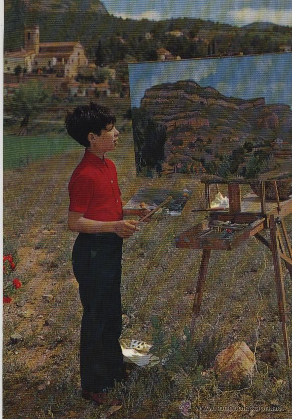 Postales: Postal ni&ntilde;o pintor - Foto 1