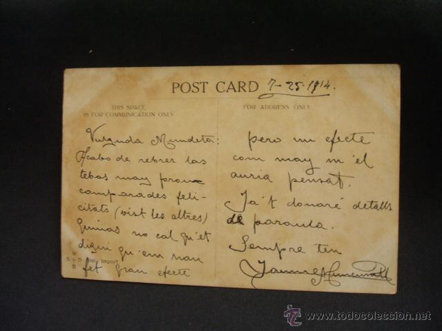 Postales: POSTAL ANTIGUA - FECHADA EN 1914 - - Foto 2