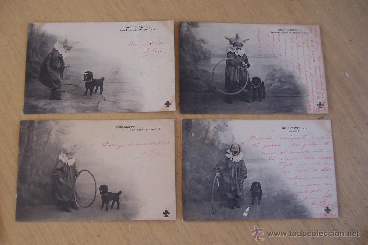 Postales: B&Eacute;BE CLOWN COMPLETA 4 CARATULAS, CIRCULADA 1902 - Foto 1