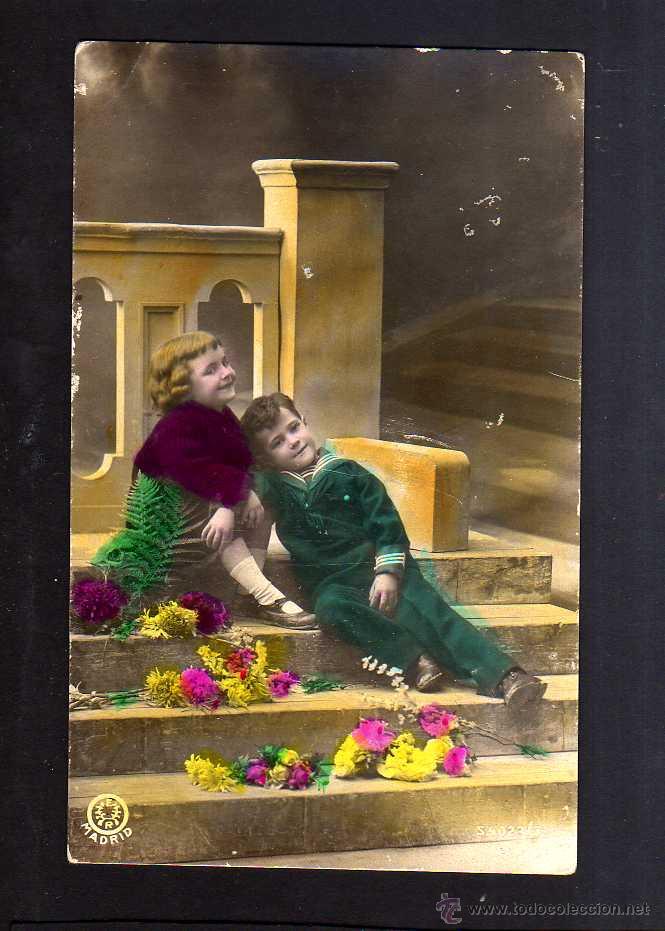 Postales: Postal ni&ntilde;os. Circulada. - Foto 1