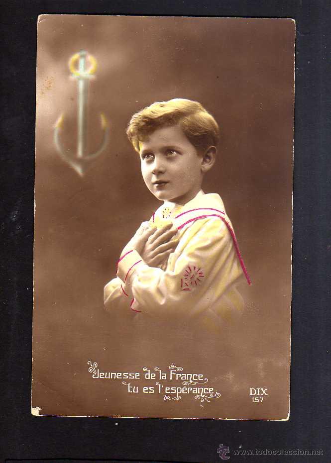 Postales: Postal ni&ntilde;o comuni&oacute;n. Circulada. - Foto 1