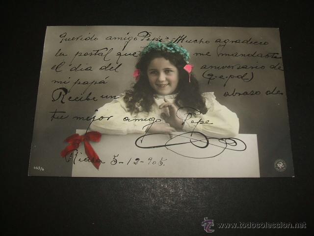 Postales: NI&Ntilde;A POSTAL ANTERIOR A 1905 - Foto 1