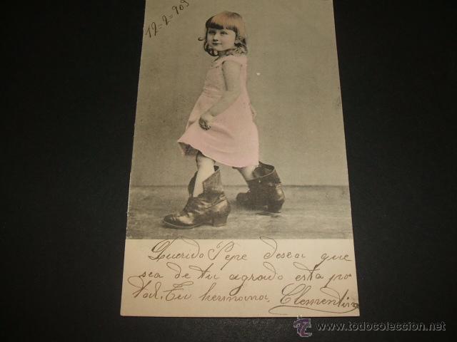 Postales: NI&Ntilde;A POSTAL ANTERIOR A 1905 - Foto 1
