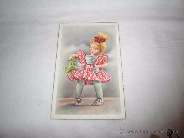 Postales: MU&Ntilde;ECA LENCI CON RANA.EDICIONES C Y Z 529 - Foto 1