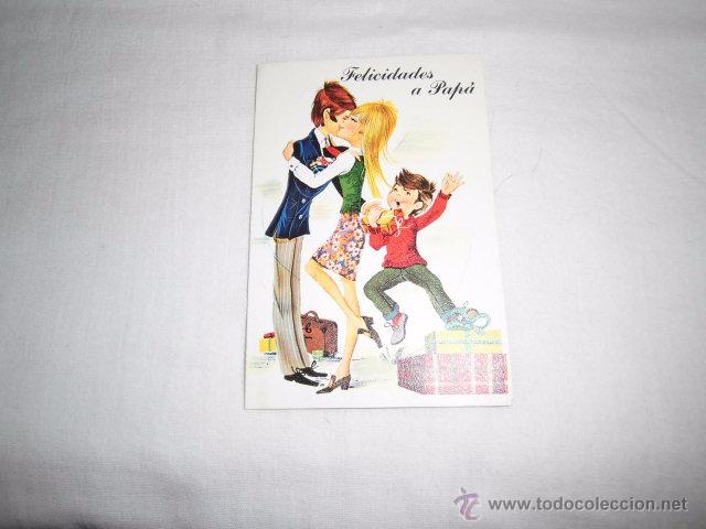 Postales: FELICIDADES A PAPA TROQUELADA - Foto 1