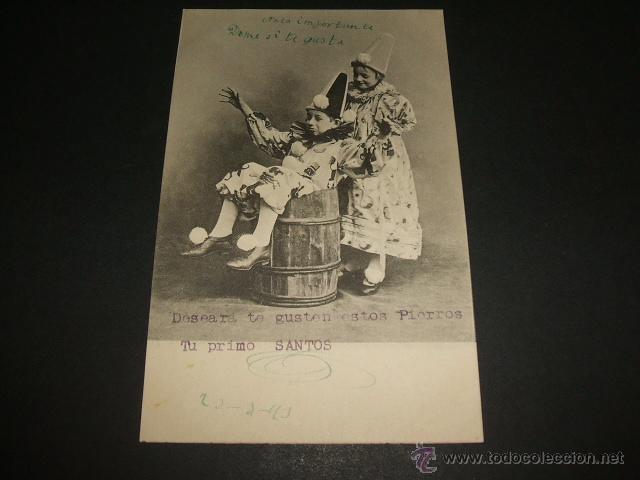 Postales: POSTAL DOS PIERROTS 1903 - Foto 1