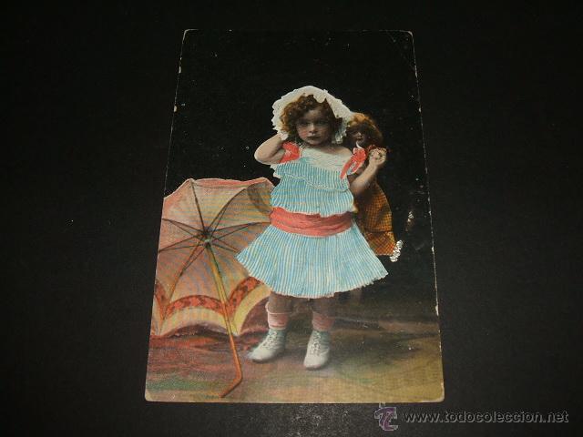 Postales: NI&Ntilde;A CON MU&Ntilde;ECA POSTAL - Foto 1