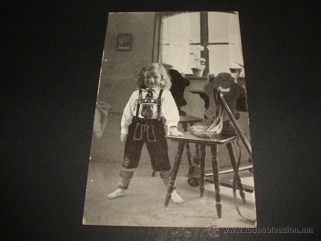 Postales: NI&Ntilde;O TIROLES POSTAL 1909 - Foto 1
