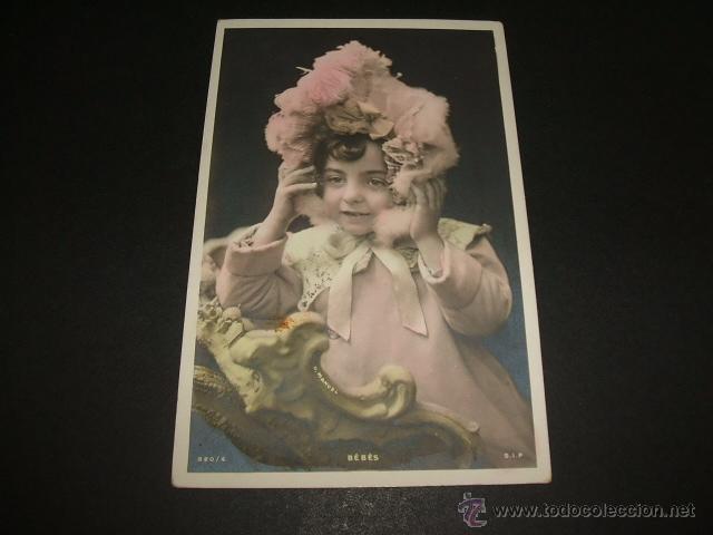 Postales: NI&Ntilde;A CON SOMBRERO ANTIGUA POSTAL - Foto 1
