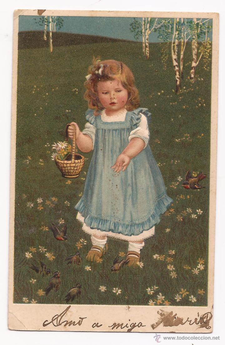 Postales: POSTAL NI&Ntilde;A / CON RELIEVE / USADA - Foto 1