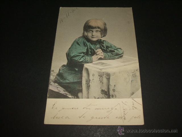 Postales: NI&Ntilde;A LEYENDO POSTAL ANTIGUA - Foto 1