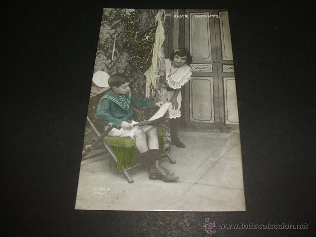 Postales: AMOR INFANTIL POSTAL ANTIGUA - Foto 1
