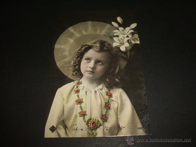 Postales: NI&Ntilde;A CON COLLAR POSTAL ANTIGUA - Foto 1