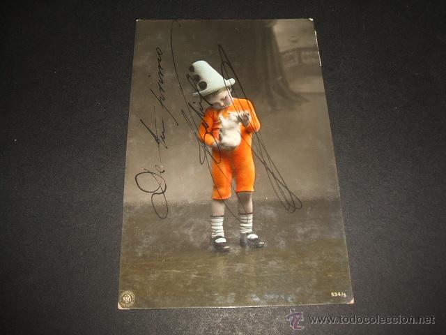 Postales: NI&Ntilde;O CON CONEJO POSTAL ANTIGUA - Foto 1