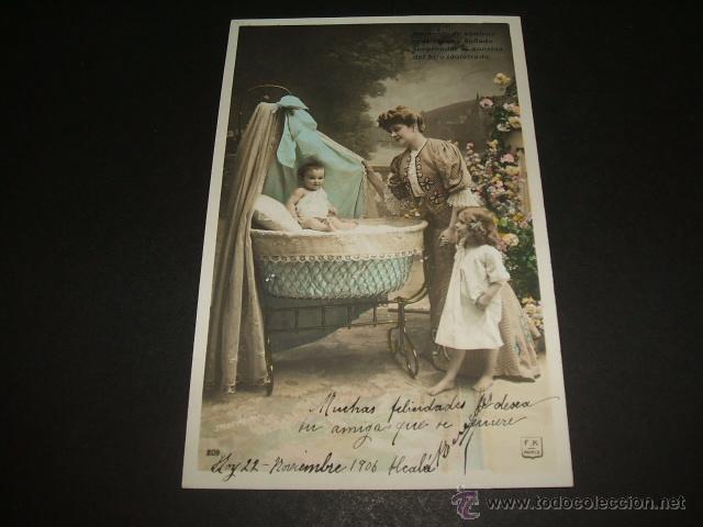 Postales: BEBE EN CUNA POSTAL ANTIGUA - Foto 1