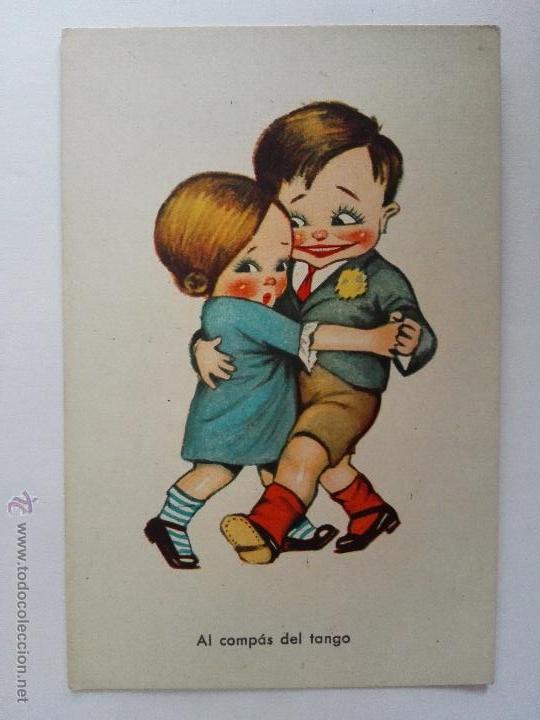 Postales: POSTAL AL COMPAS DEL TANGO, SERIE N&ordm; 6 CUPIDOS - Foto 1