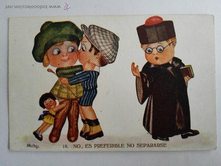 Postales: POSTAL INFANTIL, NO, ES PREFERIBLE NO SEPARARSE - Foto 1