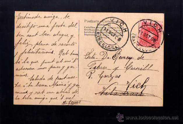 Postales: Antigua postal ni&ntilde;os. Circulada 1908. - Foto 2