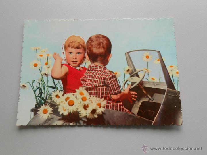 Postales: POSTAL NI&Ntilde;OS COCHE. TDKP5 - Foto 1