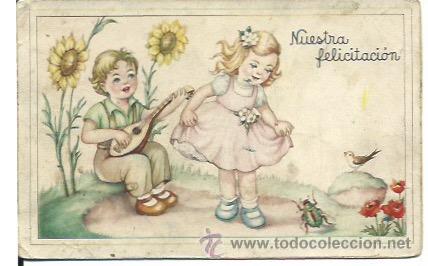 Postales: POSTAL NI&Ntilde;OS A&Ntilde;OS 40 - Foto 1