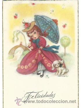 Postales: POSTAL NI&Ntilde;A A&Ntilde;OS 50 - Foto 1