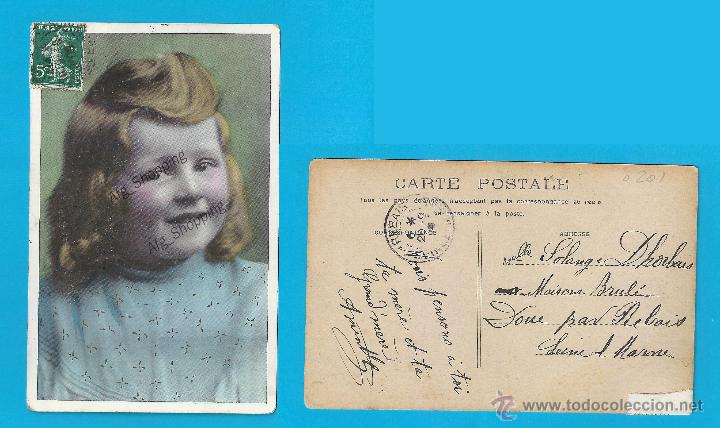 Postales: REPUBLICA FRANCESA 5 c POSTES A&Ntilde;O 1909 - Old postcard - Foto 1