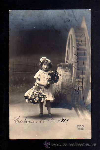Postales: Tarjeta postal. Ni&ntilde;a . Circulada 1913 - Foto 1