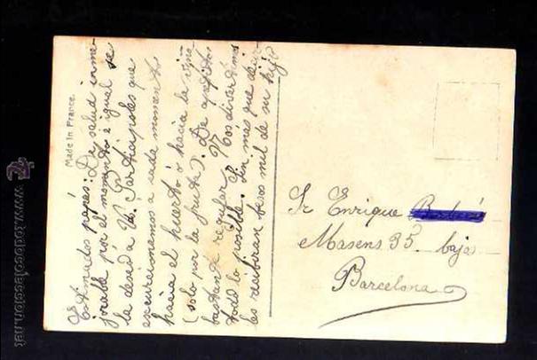 Postales: Tarjeta postal. Ni&ntilde;a . Circulada 1913 - Foto 2