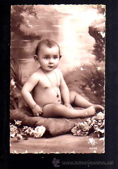 Postales: Antigua postal Bebe. Circulada 1938 - Foto 1