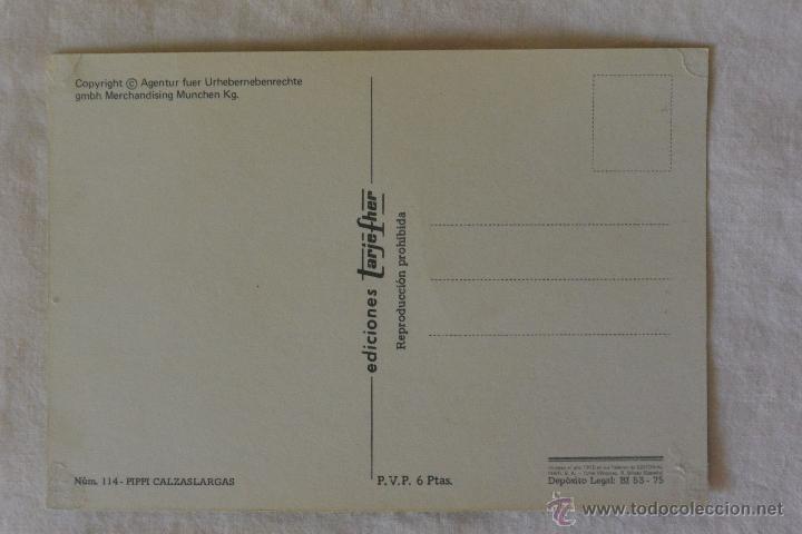 Postales: TARJETA P&Ograve;STAL PIPPI CALZASLARGAS - Foto 2