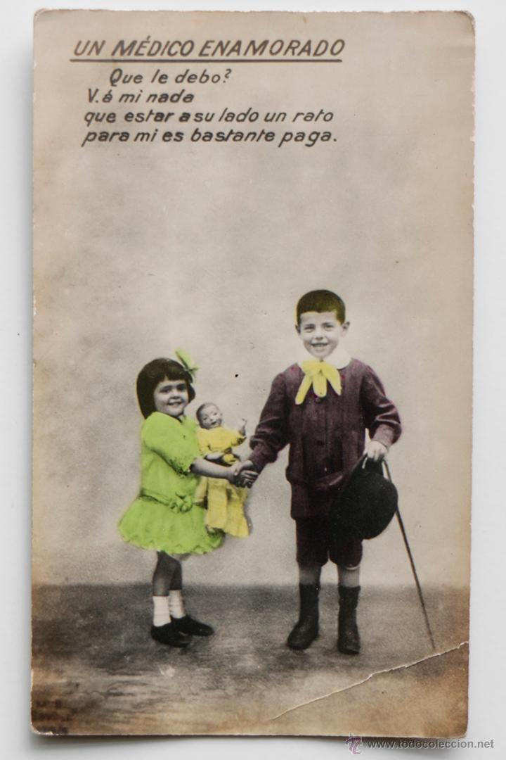 Postales: Postal coloreada de ni&ntilde;os 1930s - Foto 1